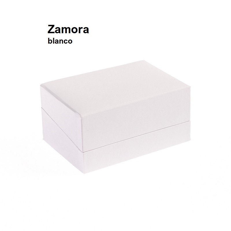 Estuche Zamora blanco alianzas 74x48x40 mm.